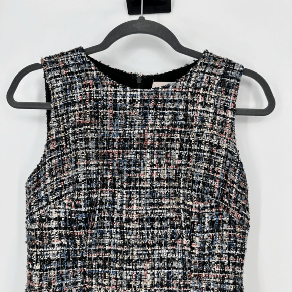 Gal Meets Glam Katherine Tweed Sleeveless Dress Sz 4 Old Money Ivy League Black - Picture 4 of 10